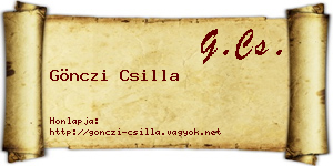 Gönczi Csilla névjegykártya